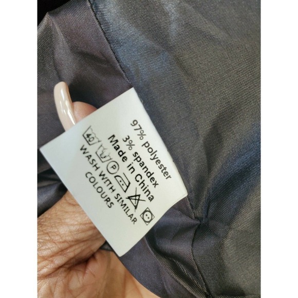 Auxo Collection Women's Black Polyester Blend Long Sleeve Classic Fit Blazer - Picture 10 of 12